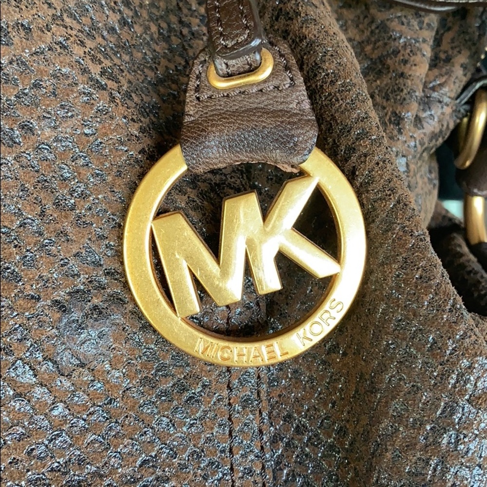 Michael Kors Brown python handbag - Picture 2 of 7